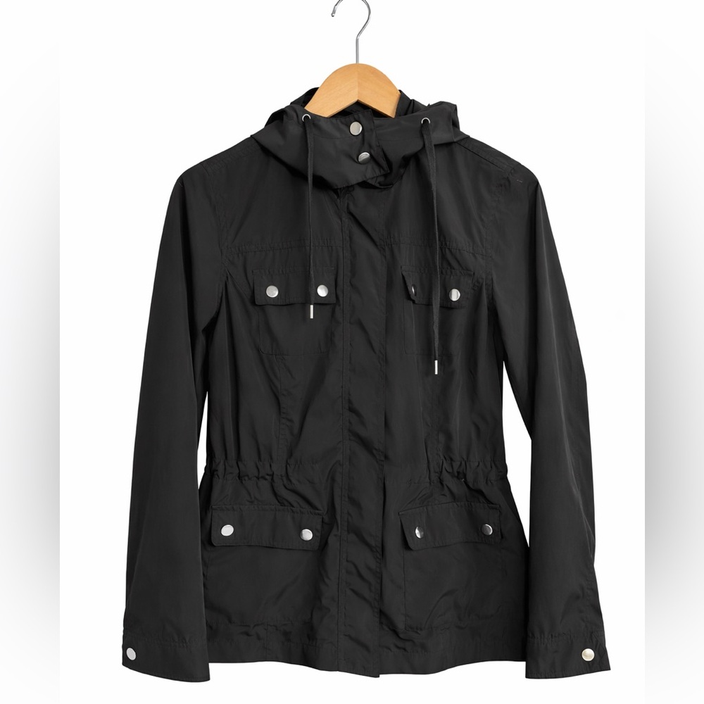 Hollister Utility Jacket Black Hooded - Picture 2 of 7